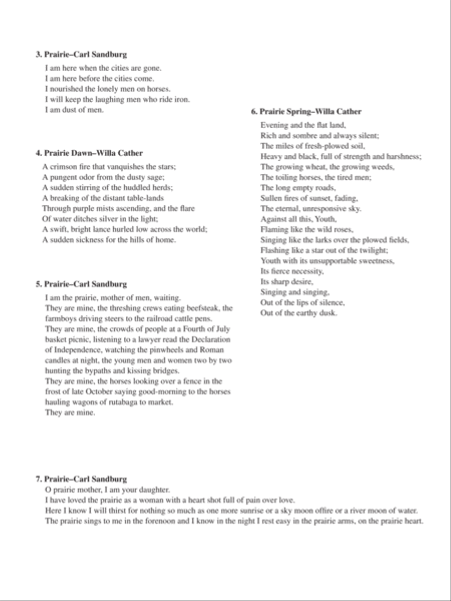 Prairie Songs Soprano Voice scores gallery preview page 4