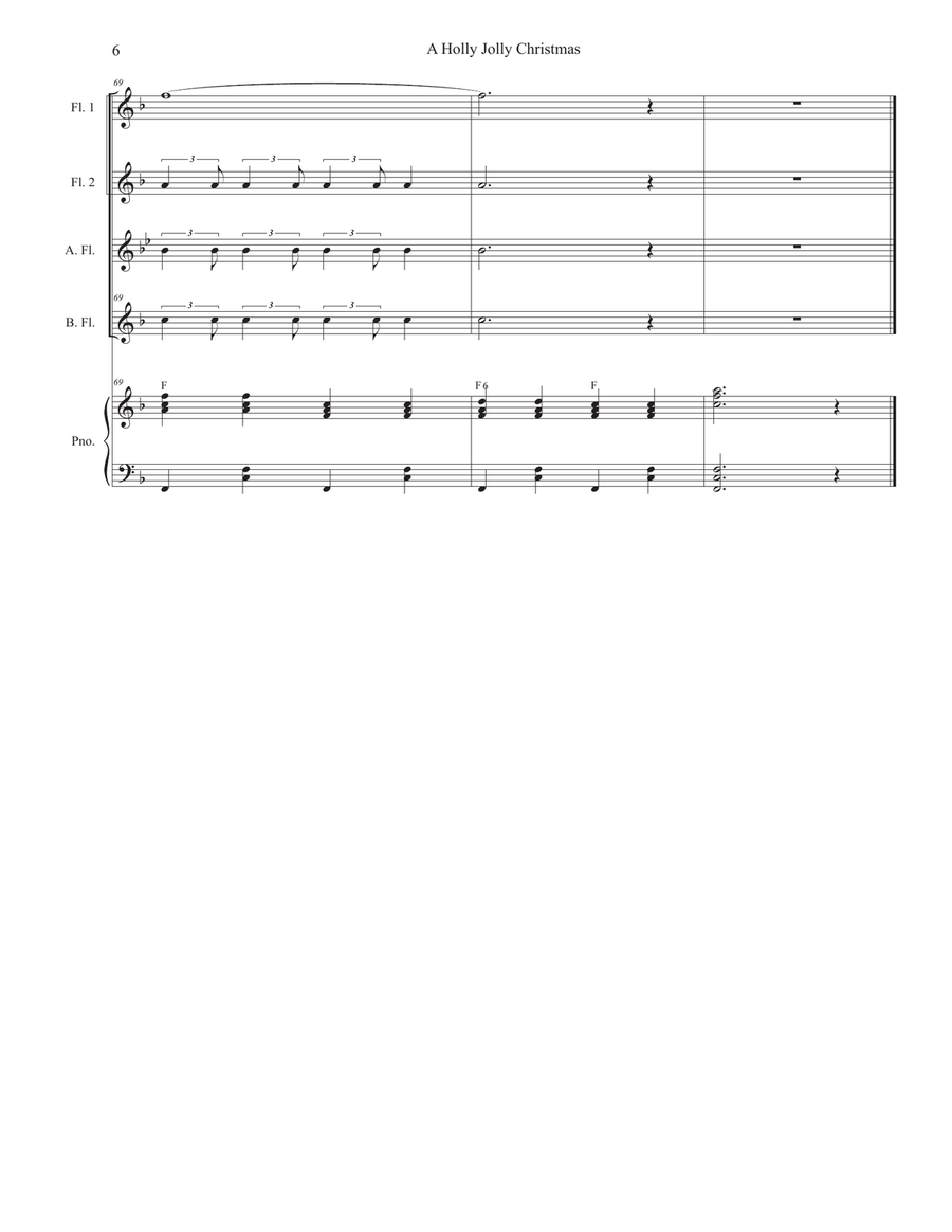 A Holly Jolly Christmas Woodwind Ensemble scores gallery preview page 6