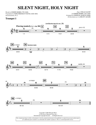 Silent Night, Holy Night (from "Carols For Choir And Congregation") - Bb Trumpet 1