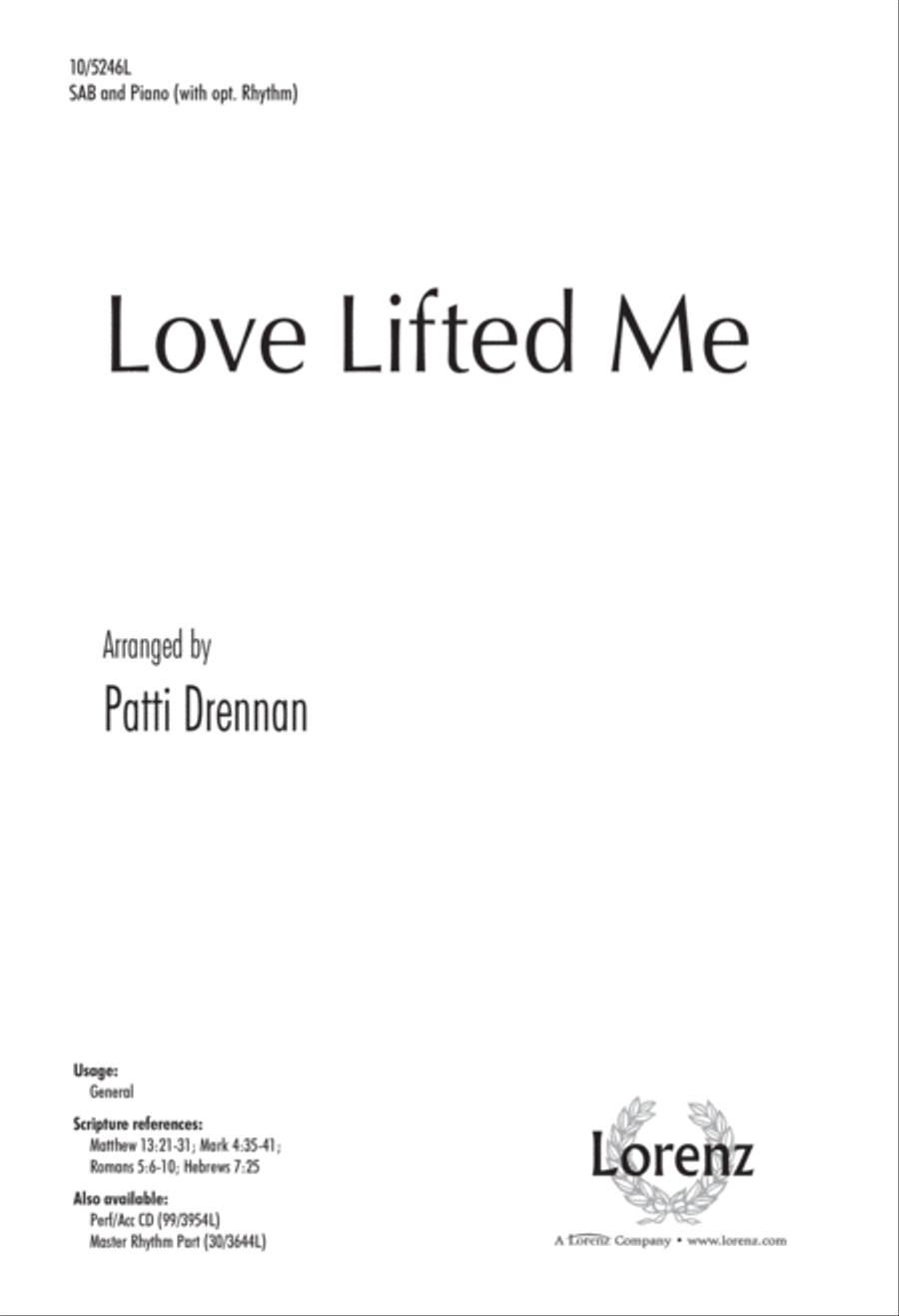 Love Lifted Me Love Lifted Me 3-Part scores gallery preview page 1