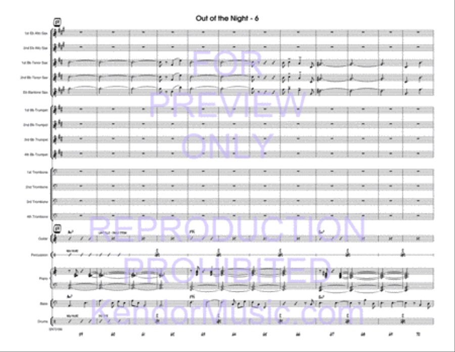 Out Of The Night (Dark Orchid) Jazz Ensemble scores gallery preview page 7