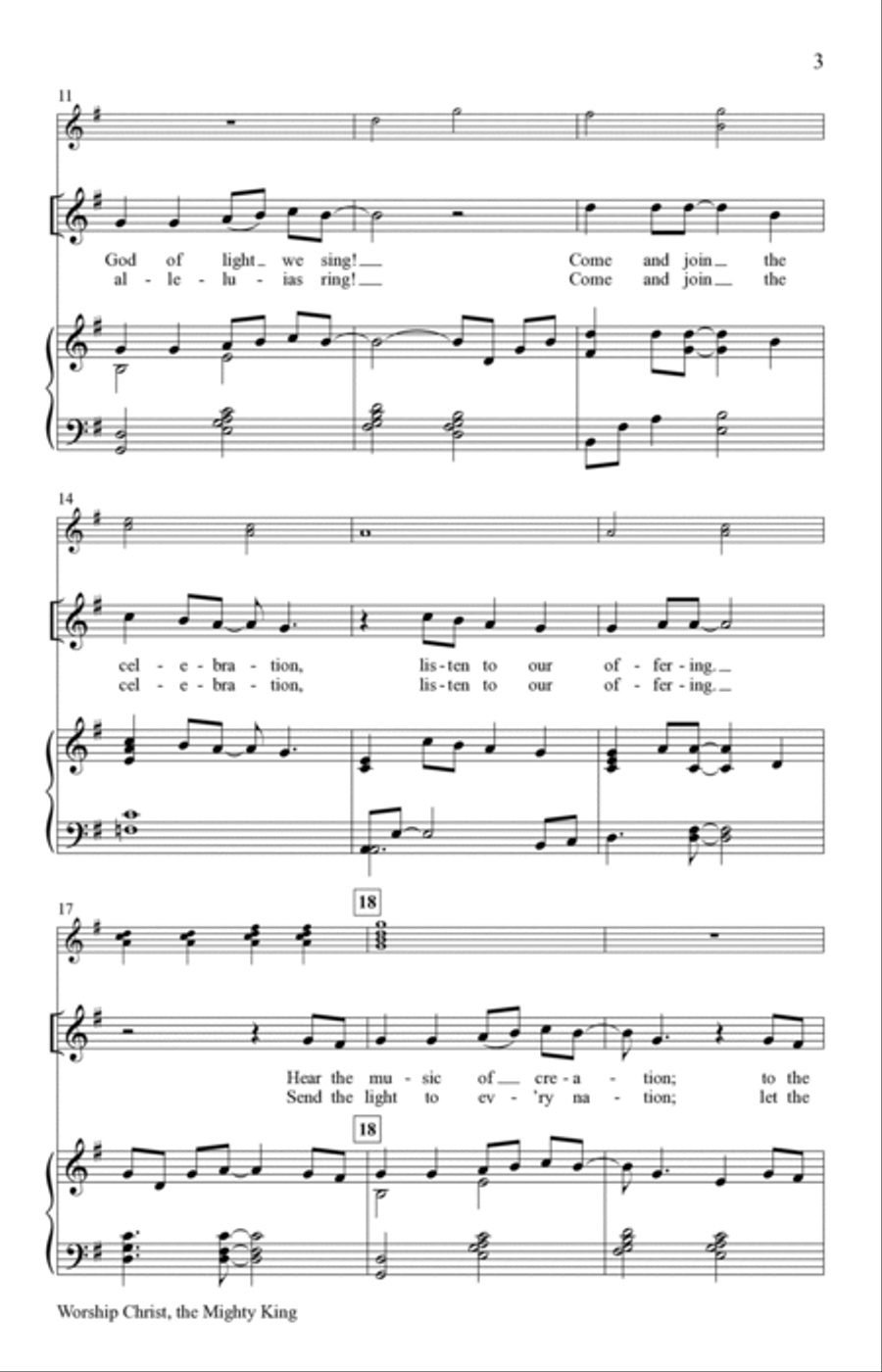 Worship Christ, the Mighty King (Digital) Unison Choir scores gallery preview page 3