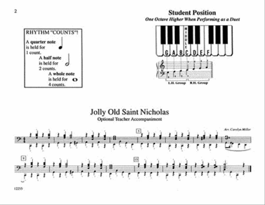 Teaching Little Fingers to Play Christmas Carols Piano Method scores gallery preview page 3