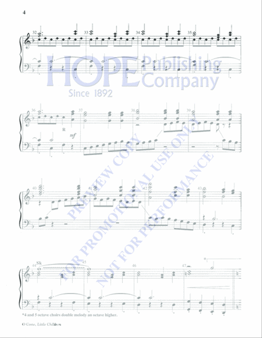 O Come, Little Children 5-Octaves scores gallery preview page 4