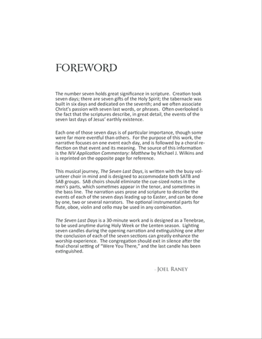 The Seven Last Days 4-Part scores gallery preview page 3