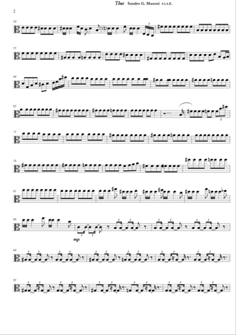 Thus (Viola part) Thus (Viola part) String Quartet scores gallery preview page 2