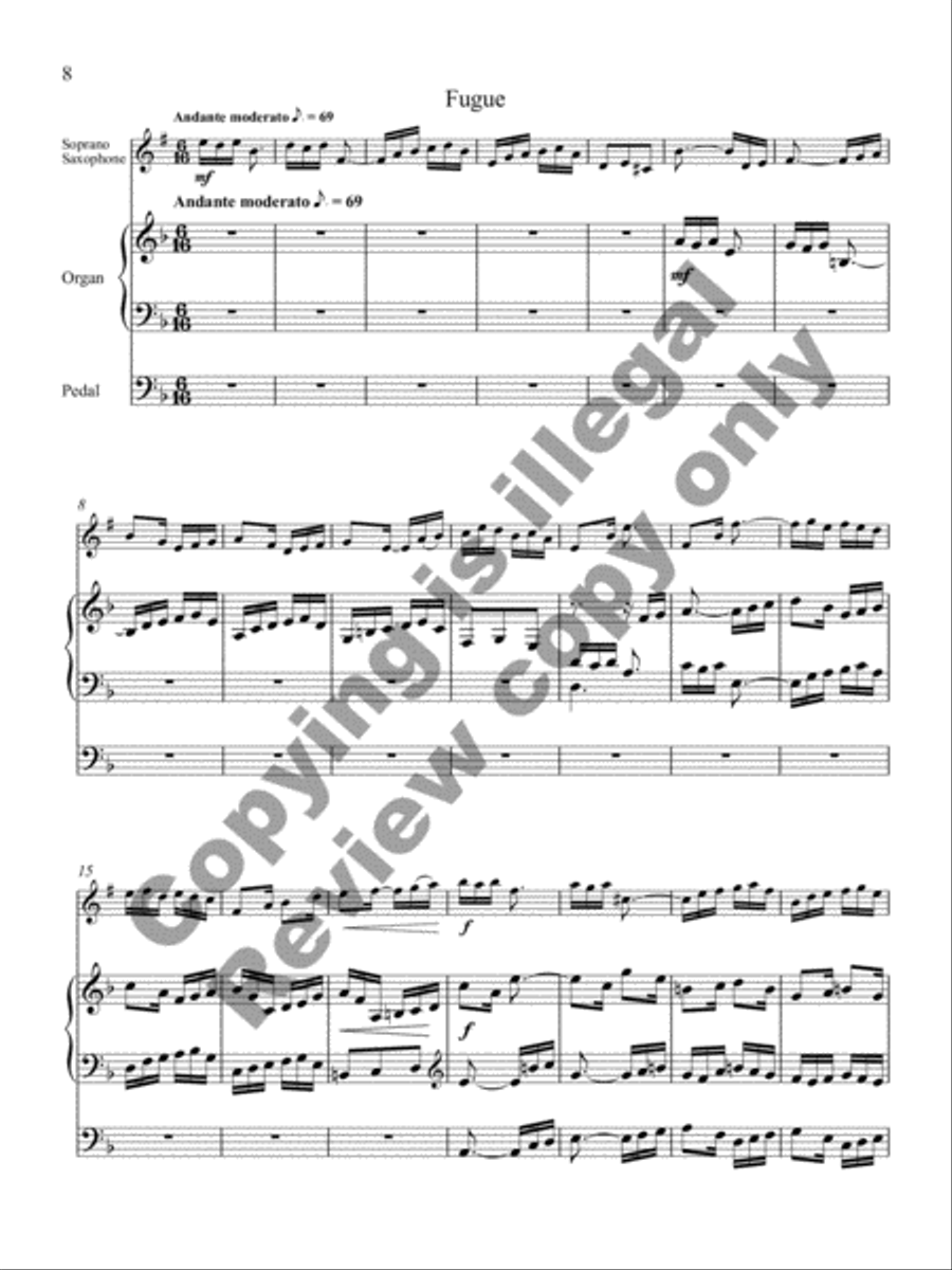 Aria and Fugue Soprano Saxophone scores gallery preview page 5