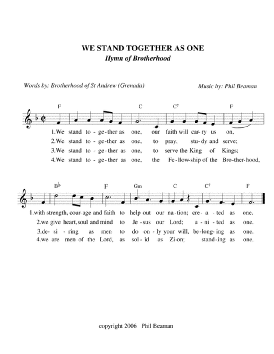 We Stand Together as One - Hymn of Brotherhood