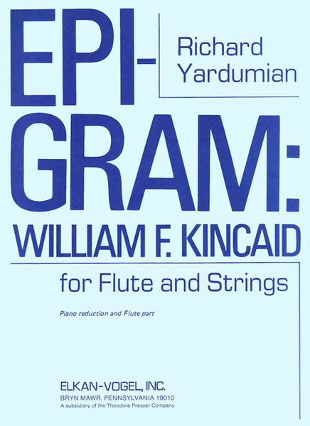 Epigram: William Kincaid