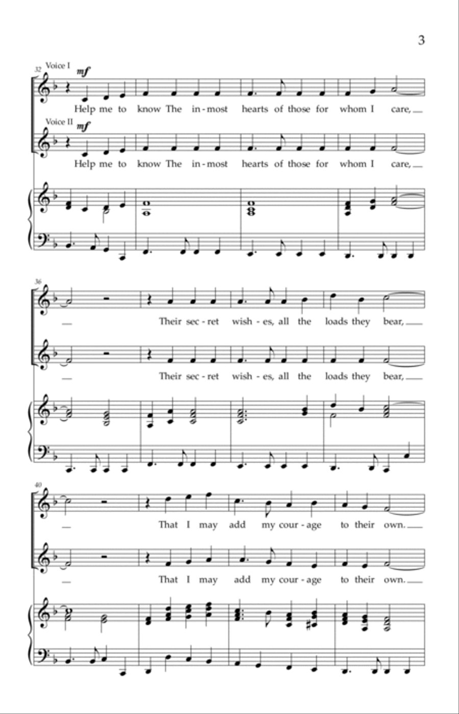 A Prayer for Every Day — 2-part treble voices (or SA), piano SA scores gallery preview page 4