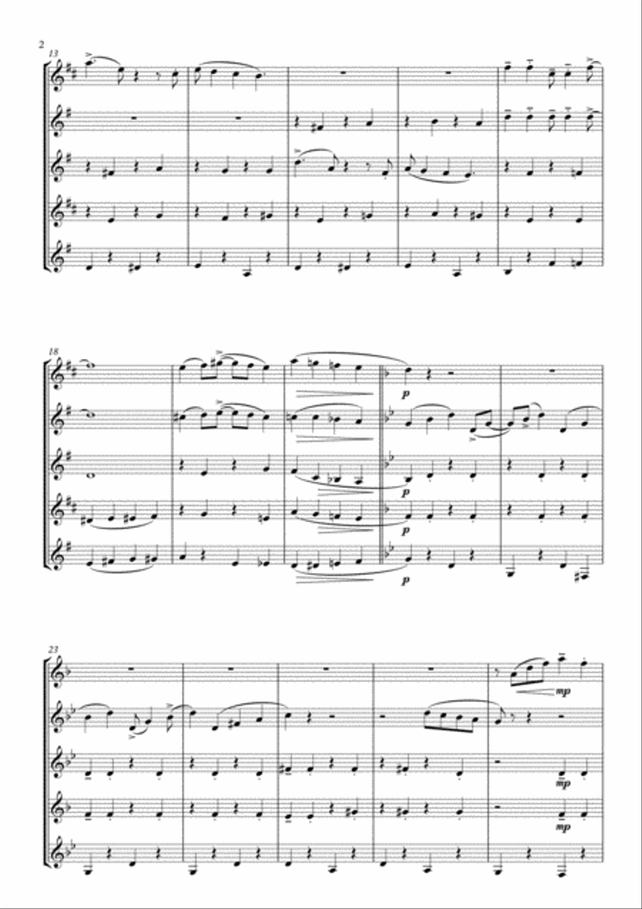 Puttin' On The Ritz Puttin' On The Ritz Woodwind Quintet scores gallery preview page 4