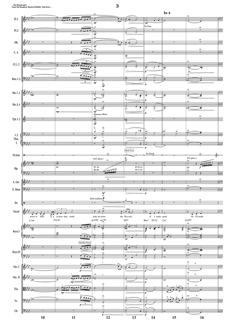 The Wizard And I Full Orchestra scores gallery preview page 3