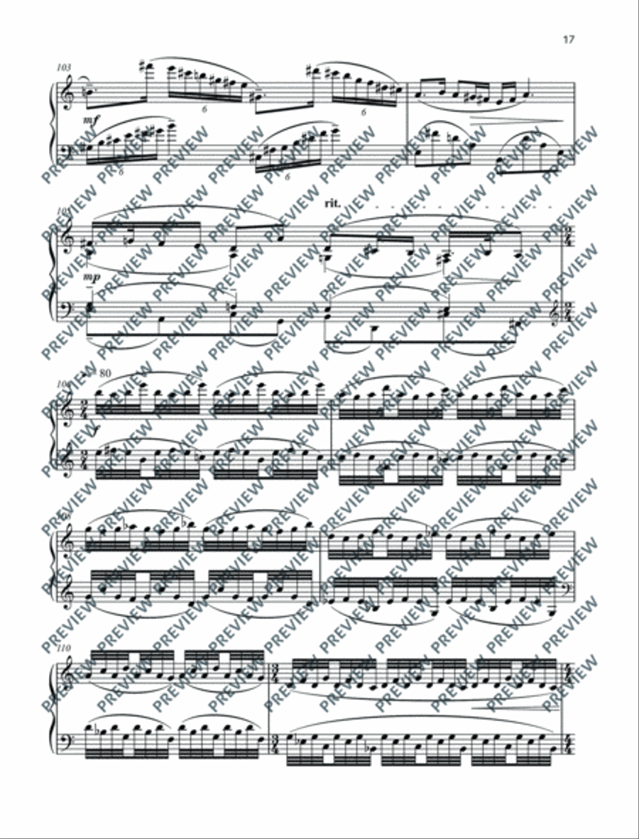 Falling Flowers Piano Solo scores gallery preview page 18