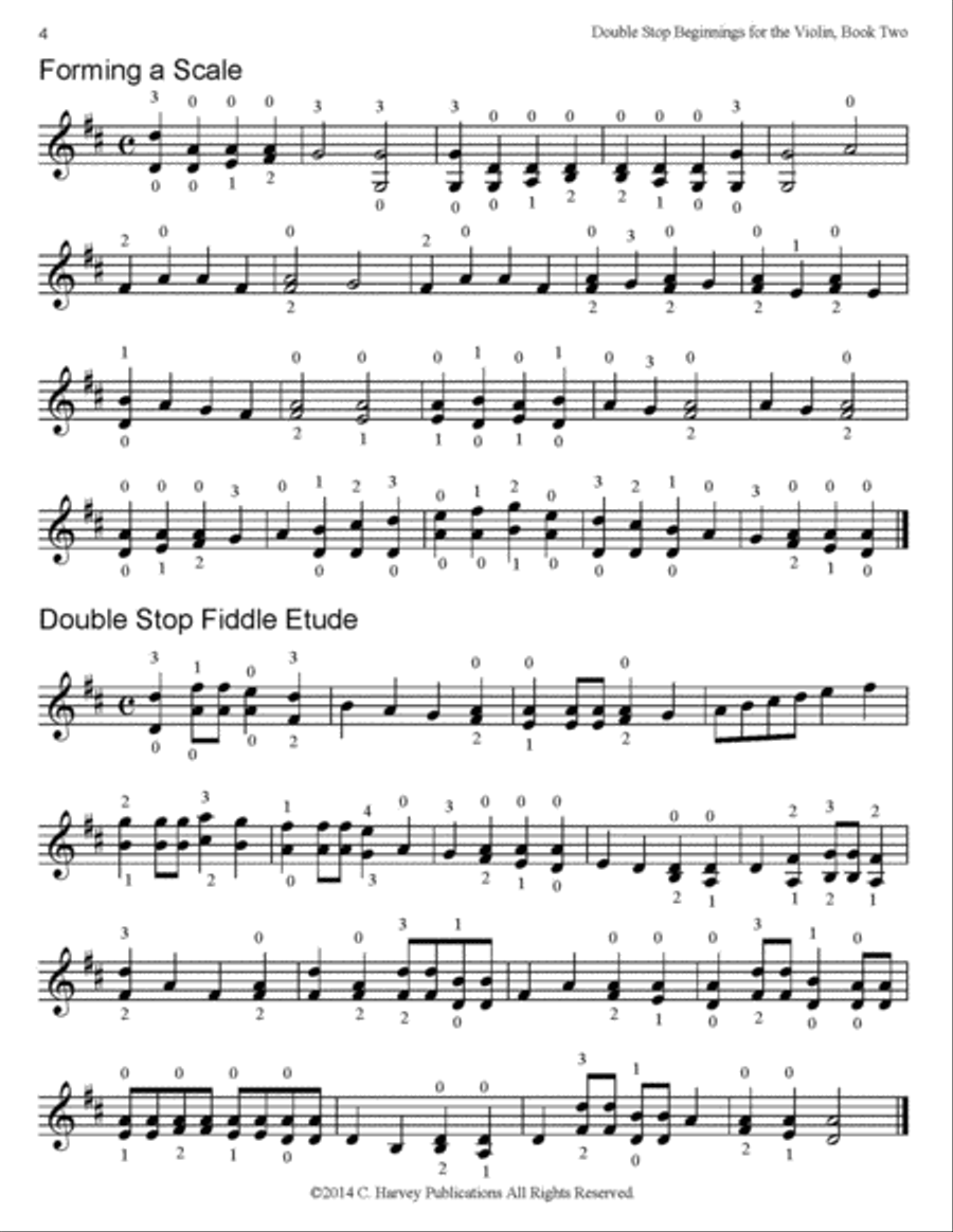 Double Stop Beginnings for the Violin, Book Two Violin scores gallery preview page 3