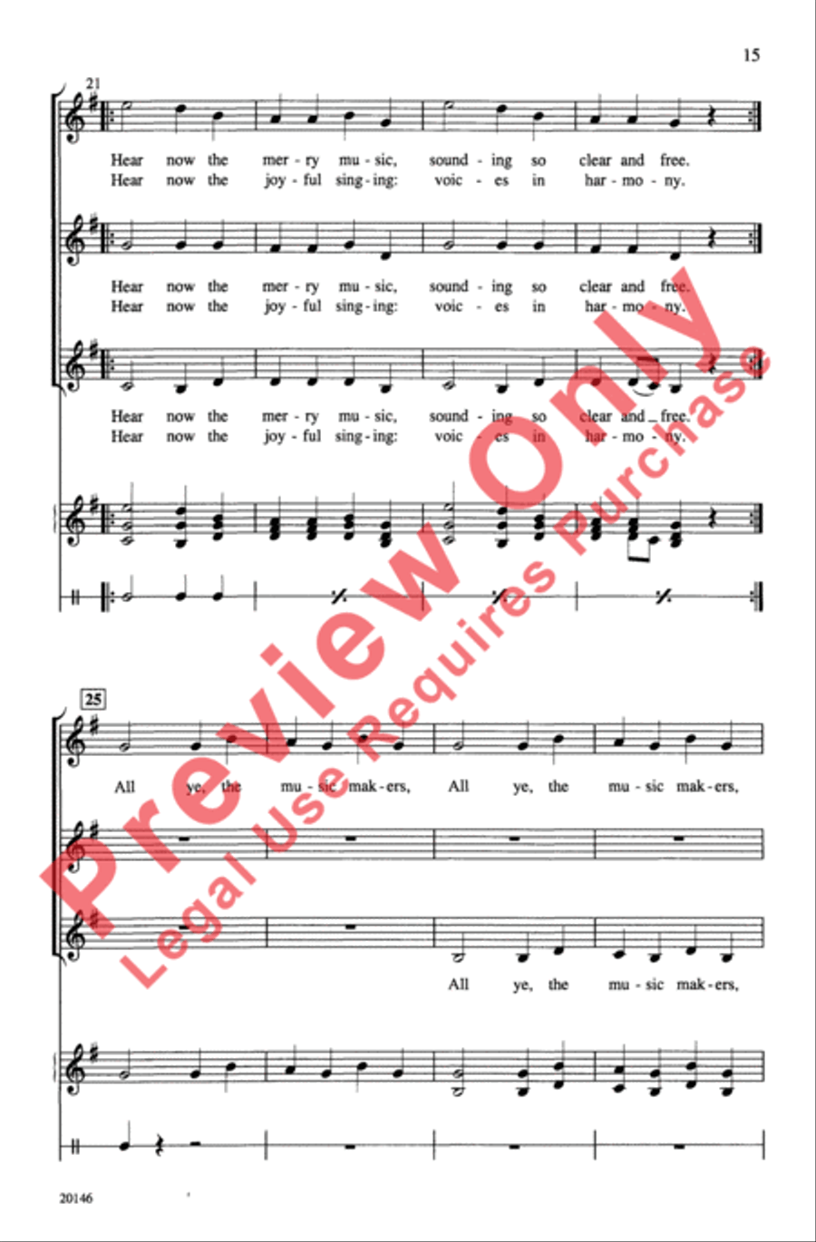 Three New Madrigals Women's Choir scores gallery preview page 15