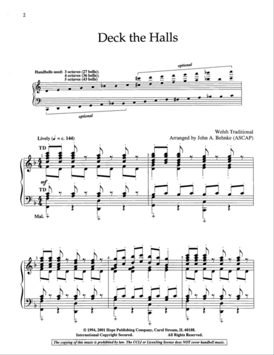 Deck the Halls 5-Octaves scores gallery preview page 8