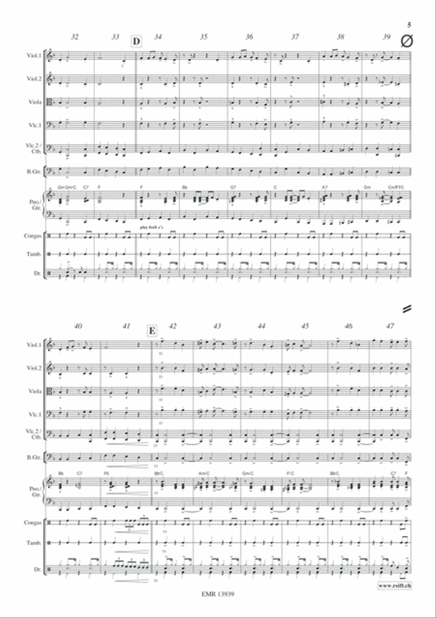 A Merry Christmas String Quintet scores gallery preview page 6