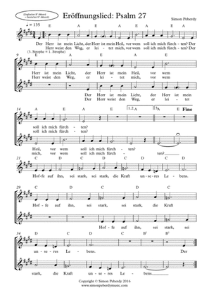 Book cover for Eröffnungslied: Psalm 27 für Kinderchor (Children's choir)