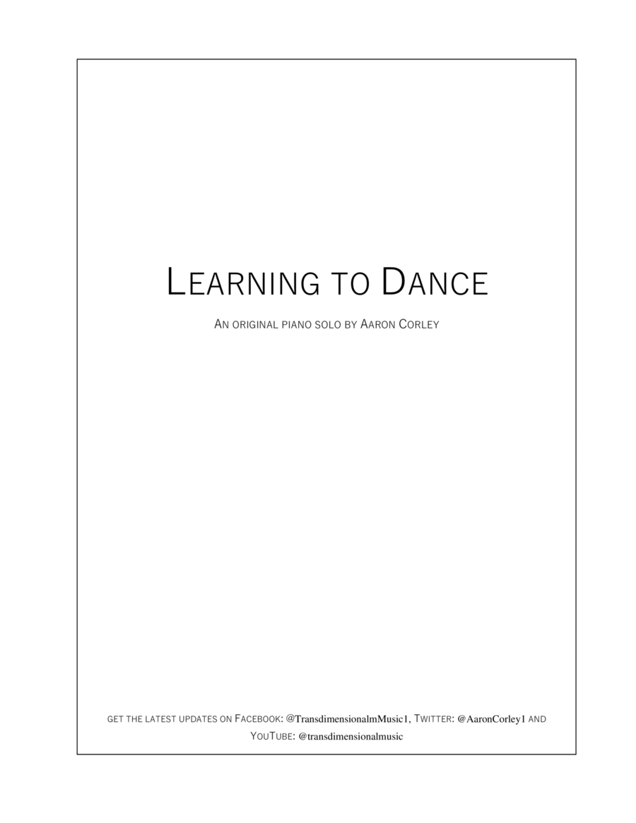 Learning to Dance Piano Solo scores gallery preview page 1