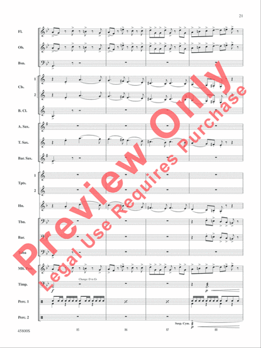 Suite from Fantastic Beasts and Where to Find Them Concert Band scores gallery preview page 22