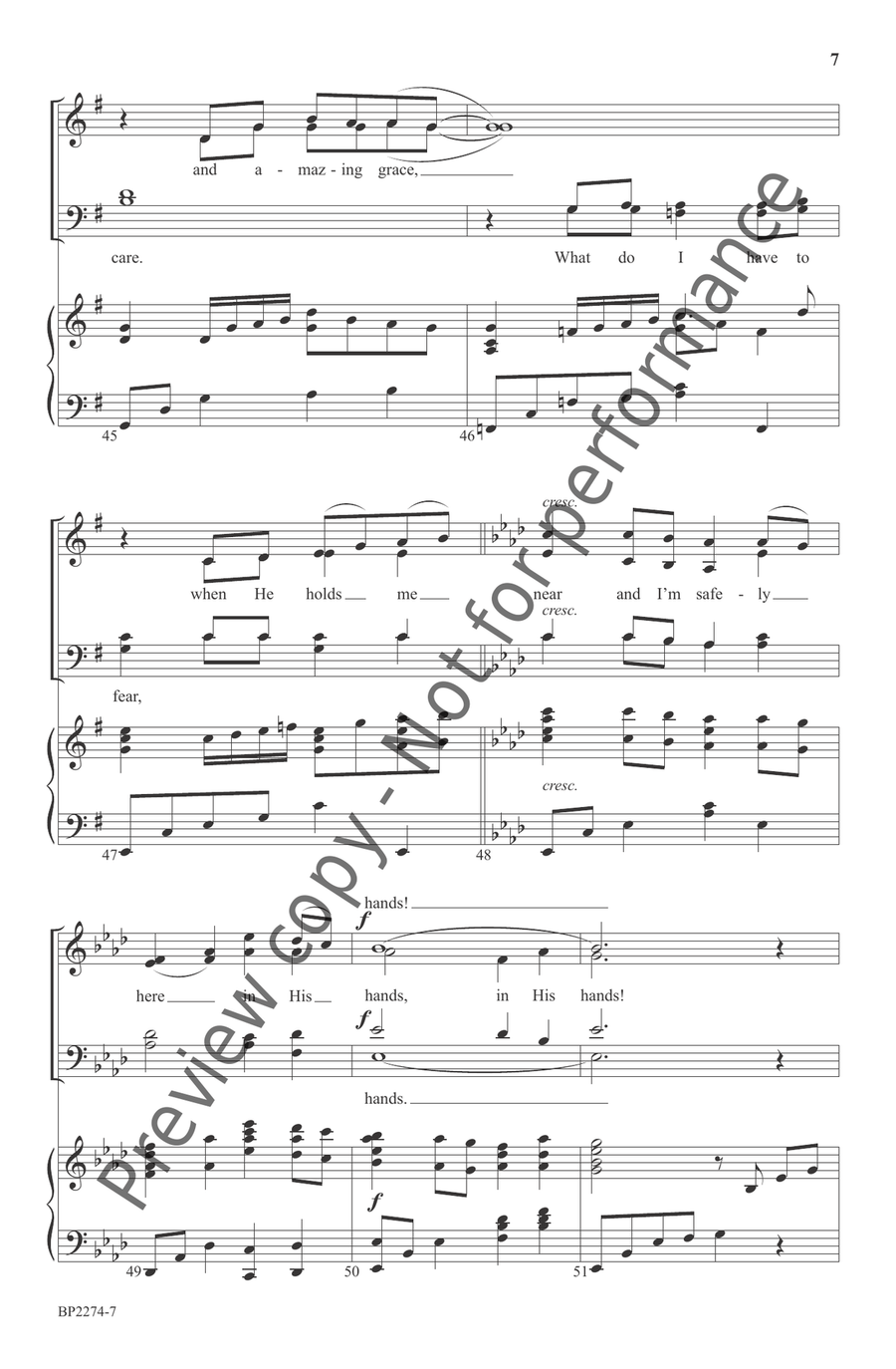 In His Hands In His Hands 4-Part scores gallery preview page 8