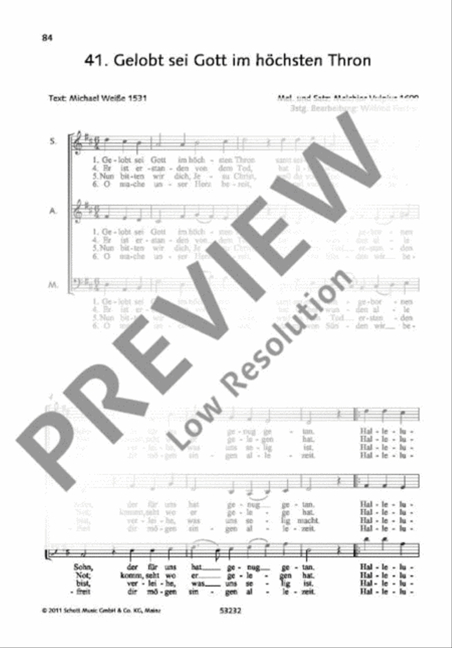 Gelobet sei Gott im höchsten Thron A Cappella scores gallery preview page 2