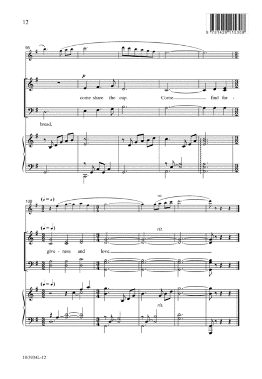 Come Find Forgiveness and Love 4-Part scores gallery preview page 12