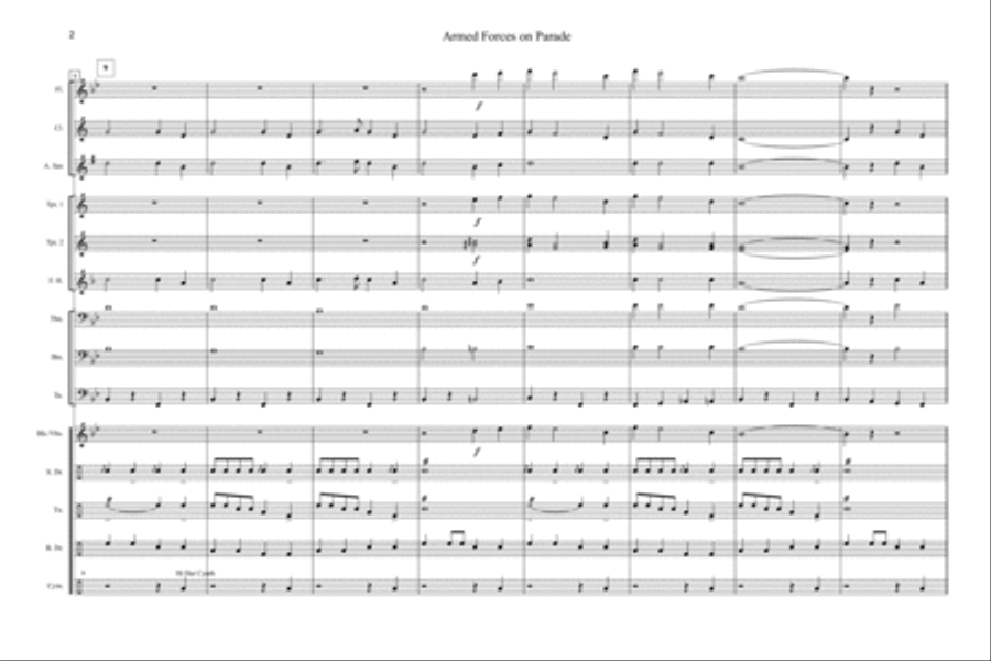 Armed Forces on Parade Armed Forces on Parade Marching Band scores gallery preview page 3