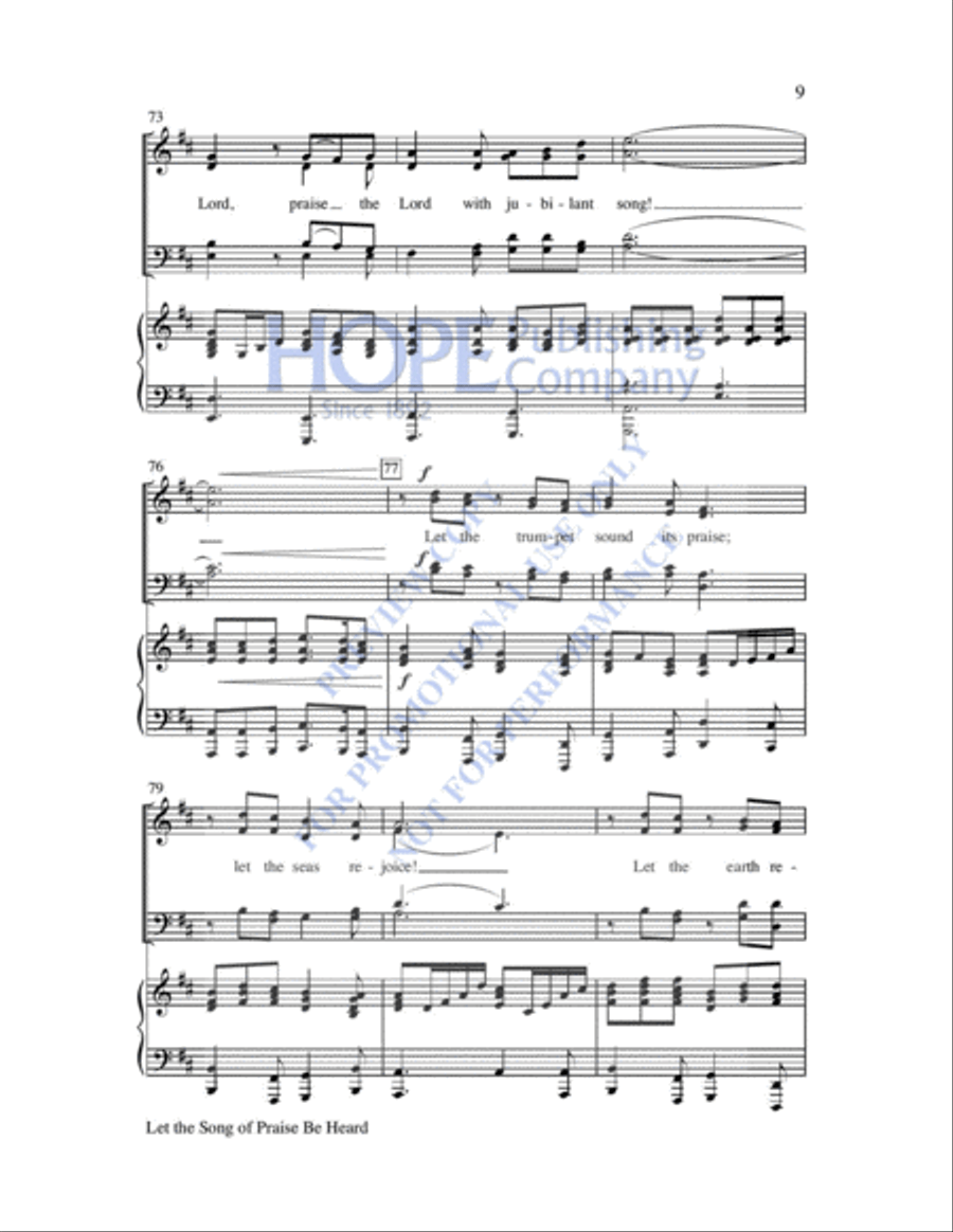 Let the Song of Praise Be Heard Choir scores gallery preview page 10