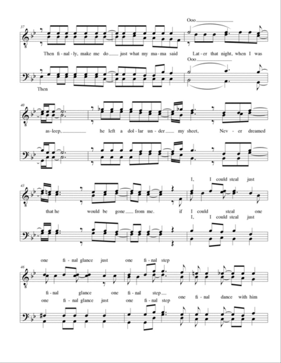 Dance With My Father TTBB scores gallery preview page 4