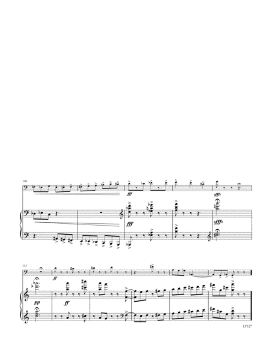 Whimsical Pieces for Trombone and Piano Piano Accompaniment scores gallery preview page 11