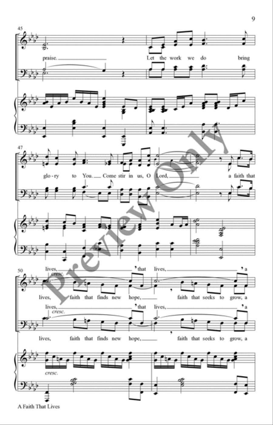 A Faith That Lives 4-Part scores gallery preview page 8