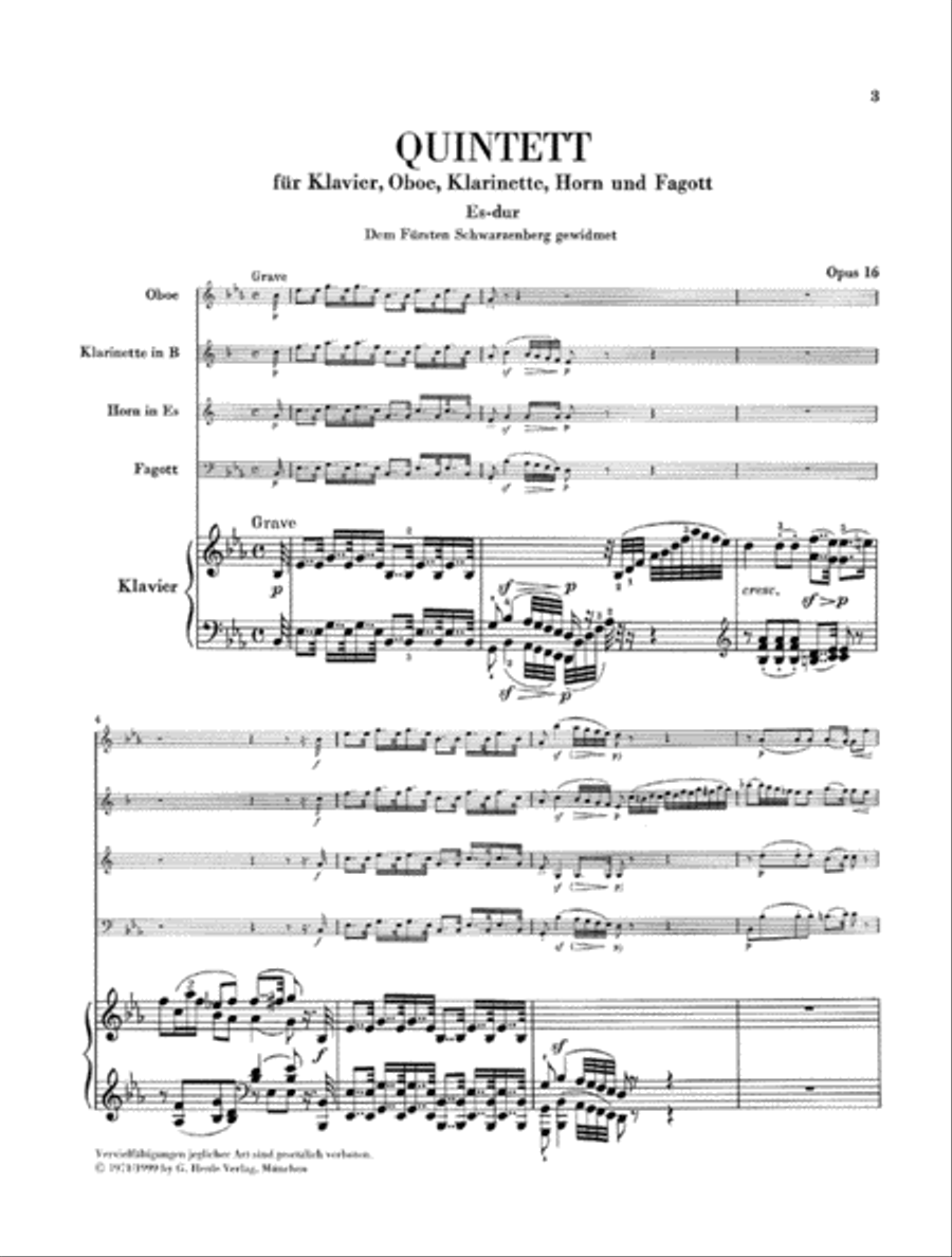 Quintet for Piano and Wind Instruments in E-flat Major, Op. 16