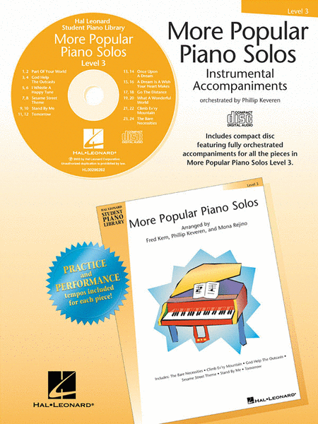 More Popular Piano Solos - Level 3 - CD