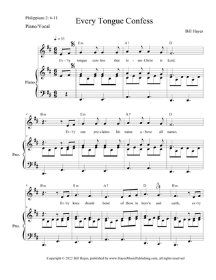 Every Tongue Confess (combination piano/vocal, leadsheet and congregation versions)