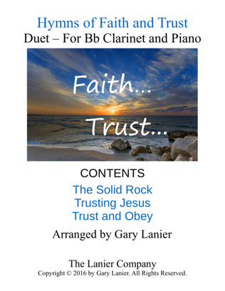 Book cover for Gary Lanier: Hymns of Faith and Trust (Duets for Bb Clarinet & Piano)