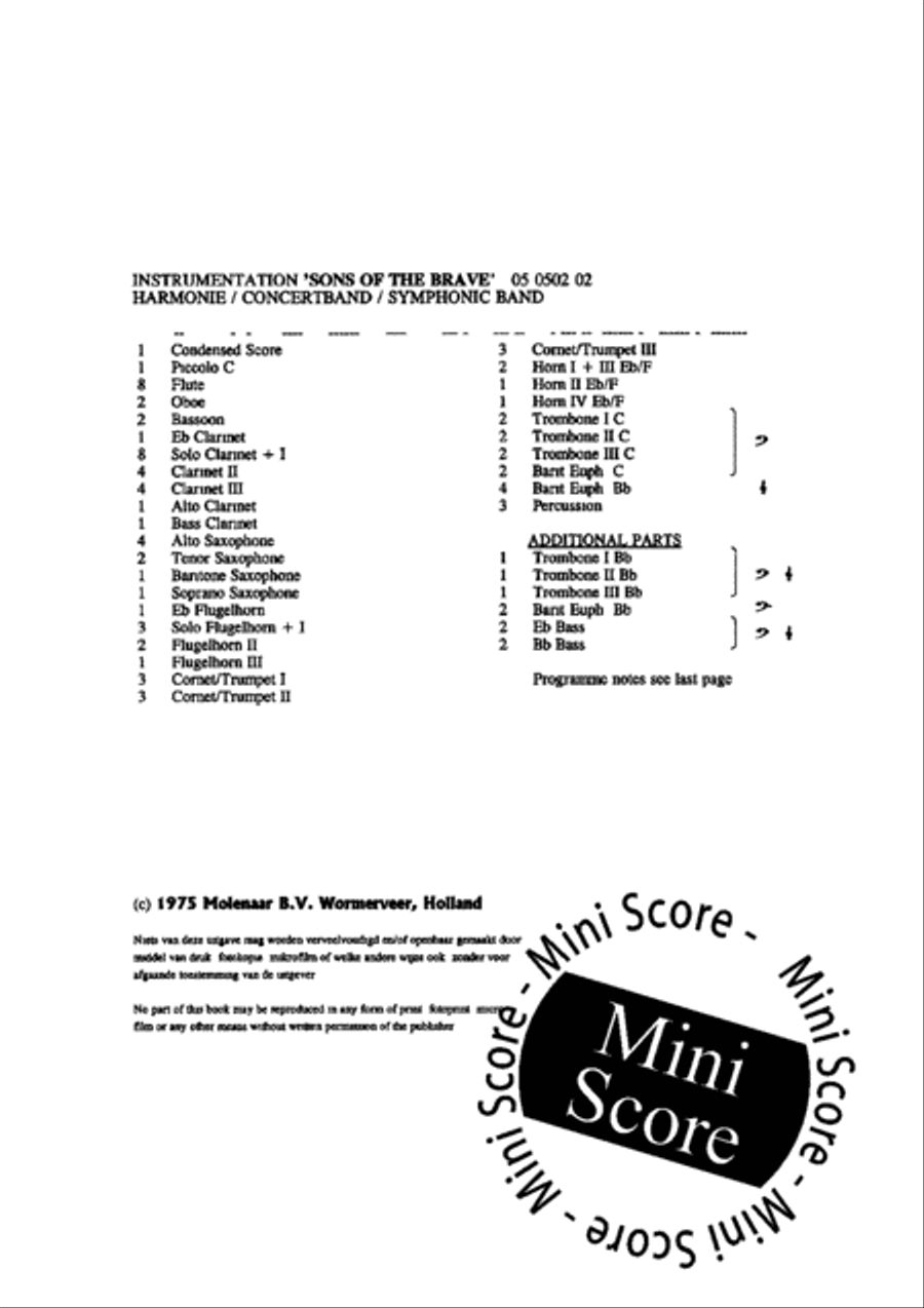 Sons of the Brave Concert Band scores gallery preview page 4