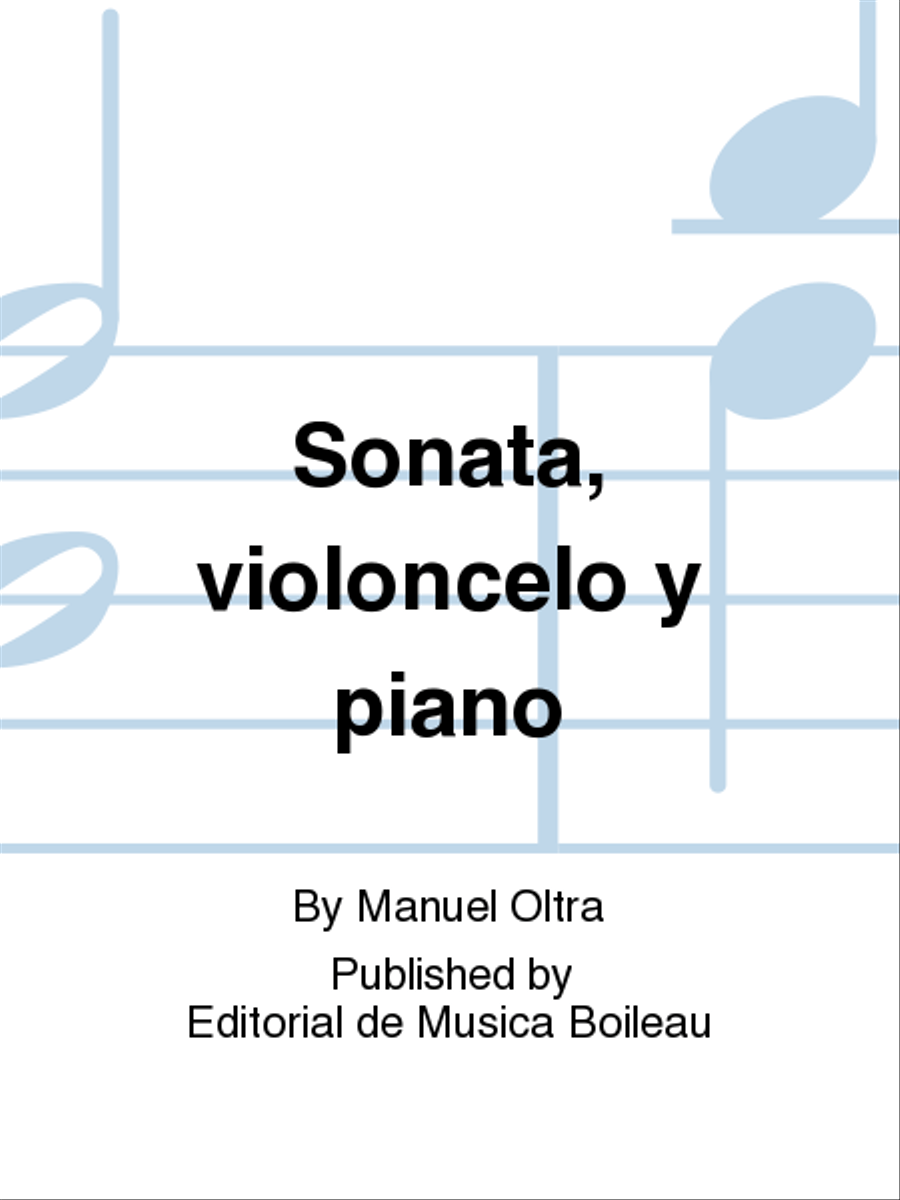 Sonata, violoncelo y piano