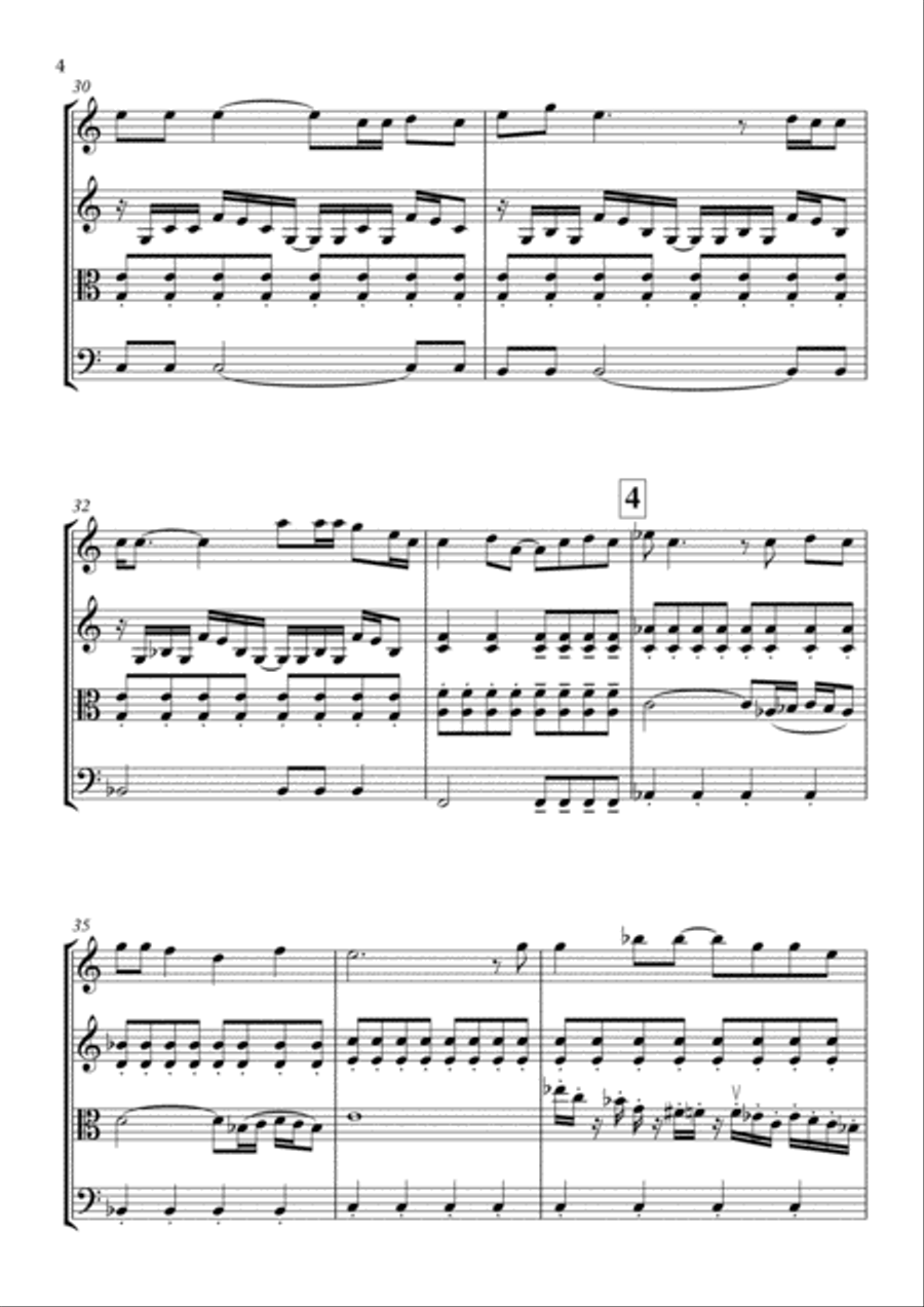 Home Sweet Home Home Sweet Home String Quartet scores gallery preview page 5