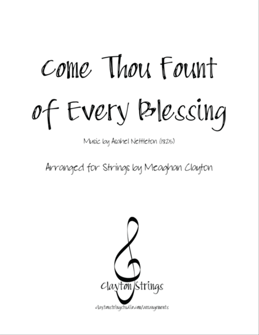 Come Thou Fount of Every Blessing String Orchestra scores gallery preview page 1