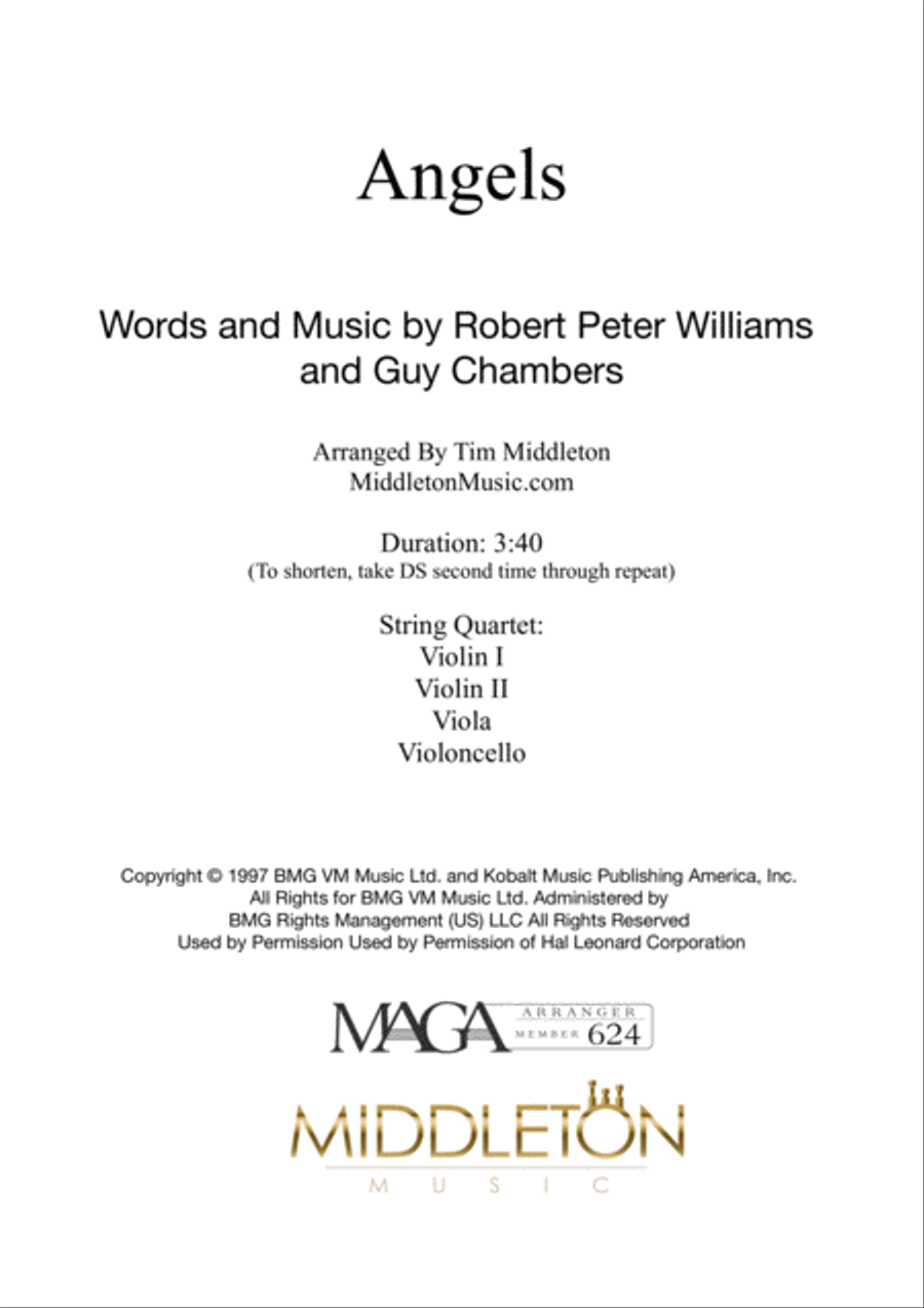 Angels String Quartet scores gallery preview page 1