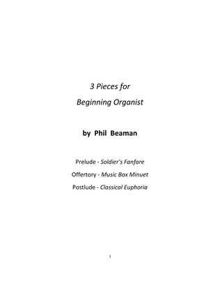 3 Pieces for Beginning Organist