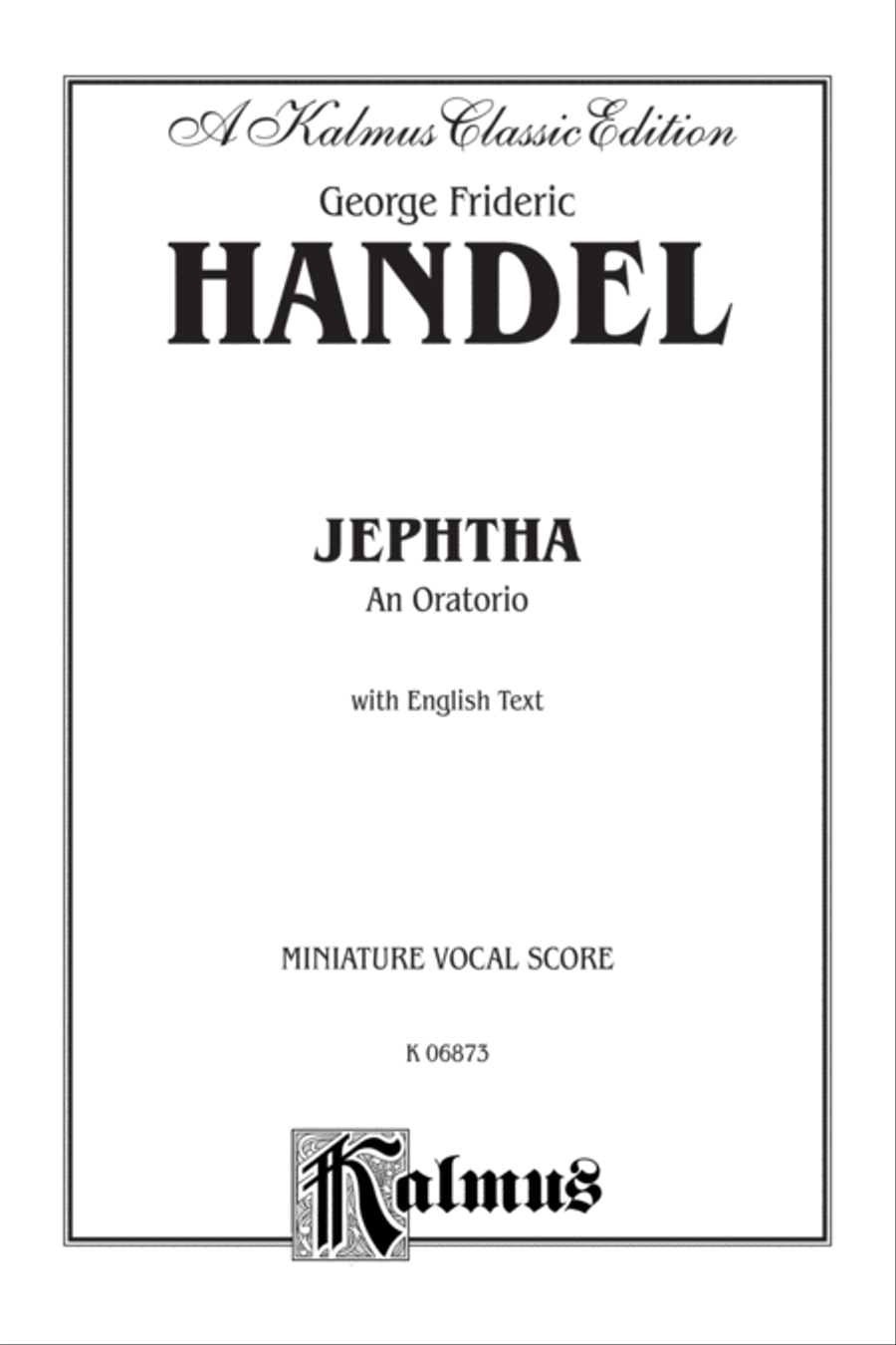 Jephtha (1752) 4-Part scores gallery preview page 2
