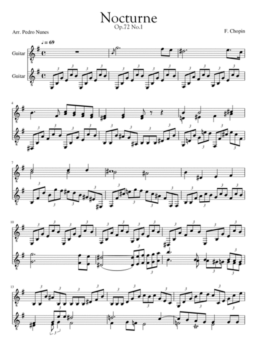 Nocturne Op.72 No.1 (Arr. 2 Guitars)