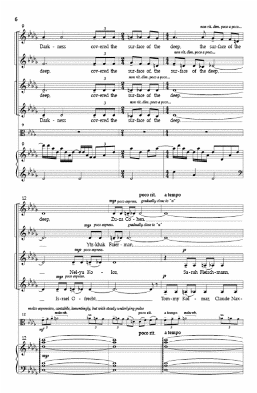 Reflections from Yad Vashem (Vocal Score) SSAA scores gallery preview page 5