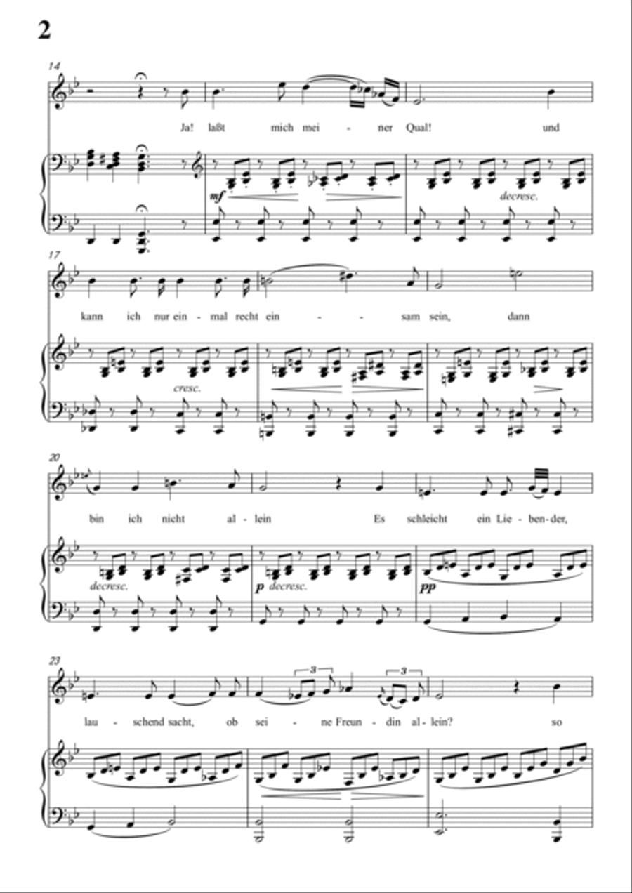 Schubert-Gesänge des Harfners,Op.12 No.1 in g minor,for Vocal and Piano Voice scores gallery preview page 3