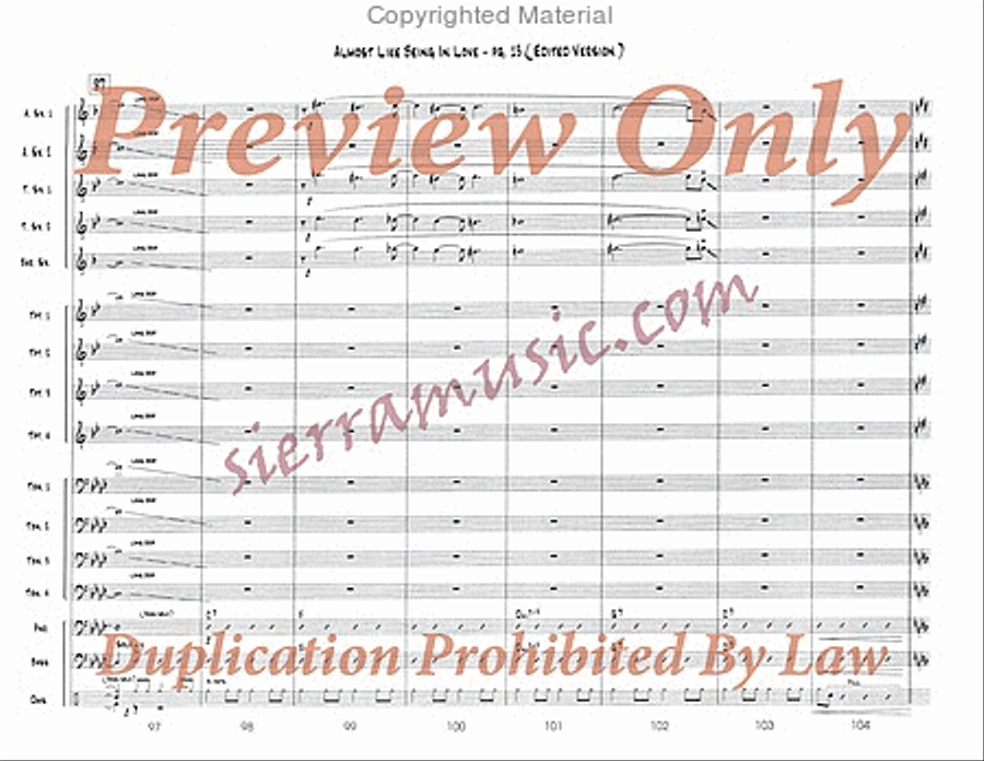 Almost Like Being in Love (Edited) Big Band scores gallery preview page 14