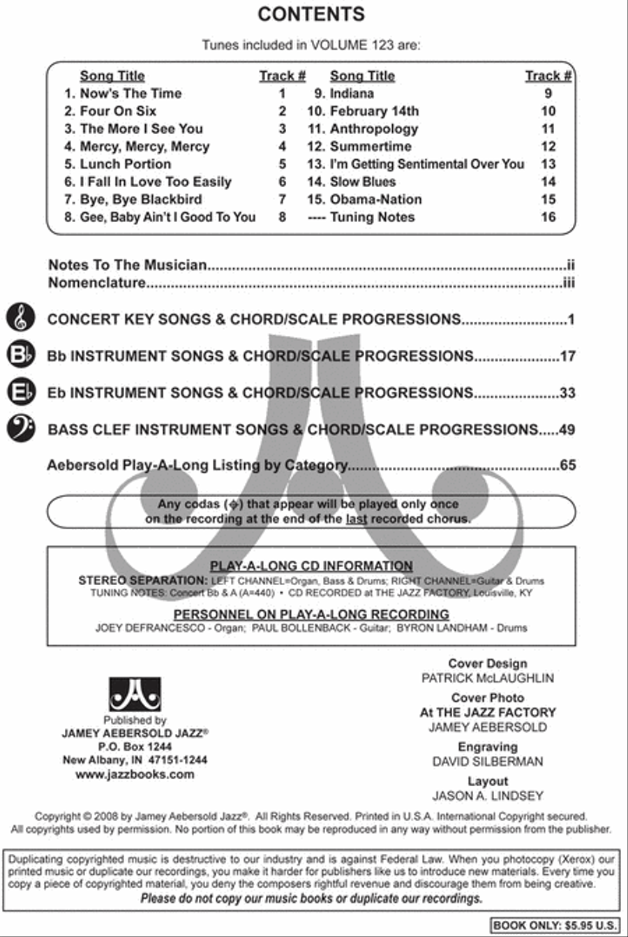 Volume 123 - NOW'S THE TIME: Standards with the Joey DeFrancesco Trio Voice scores gallery preview page 2