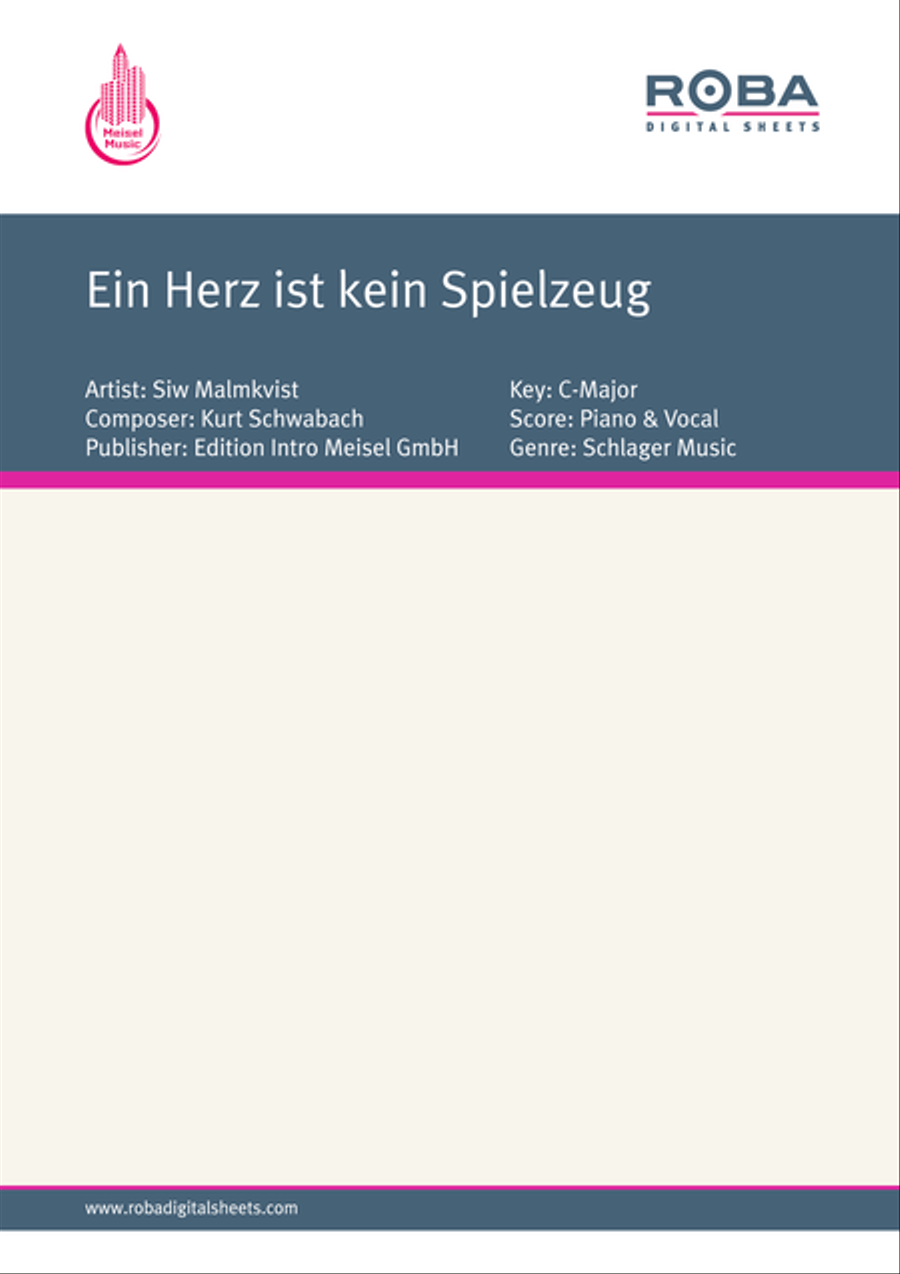 Ein Herz ist kein Spielzeug Voice scores gallery preview page 1