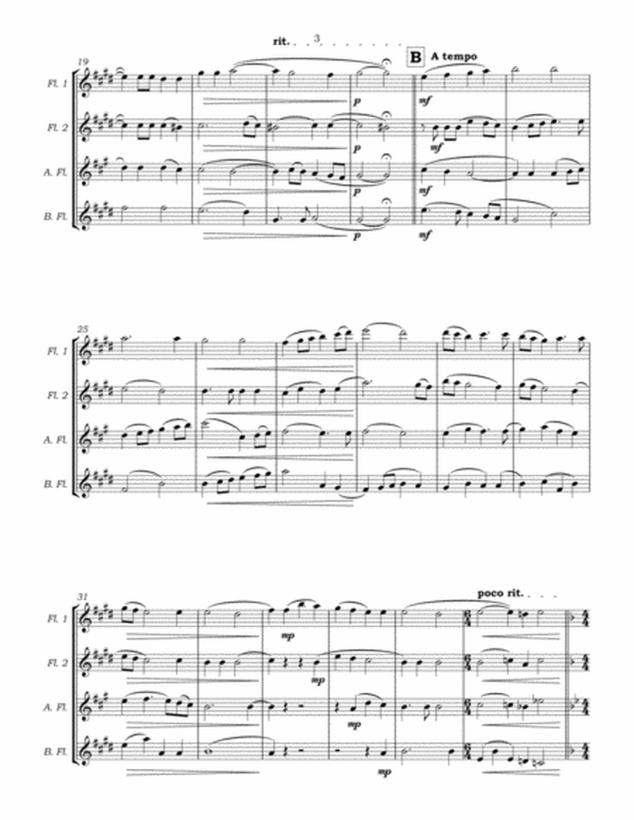 Ave Maria for Flute Quartet (2C, A, B) image number null